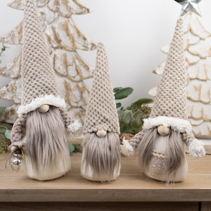 Scandinavian style Christmas Gnomes, Swedish Tomte holiday gnome decor