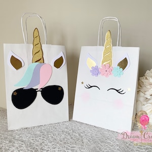 12 Unicorn Party Favour bags, Unicorn Birthday Party Supplies image 1