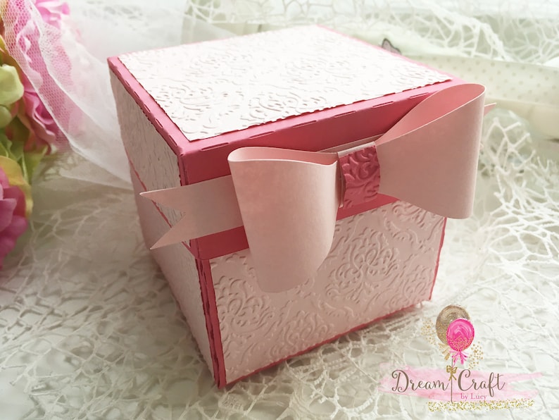 Pink Exploding Photo box photo pop up box explosion photo | Etsy