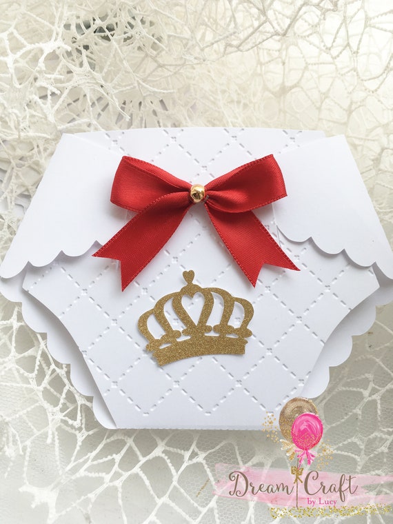10 Prince Princess Baby Shower Invitation With Crown Royal Etsy