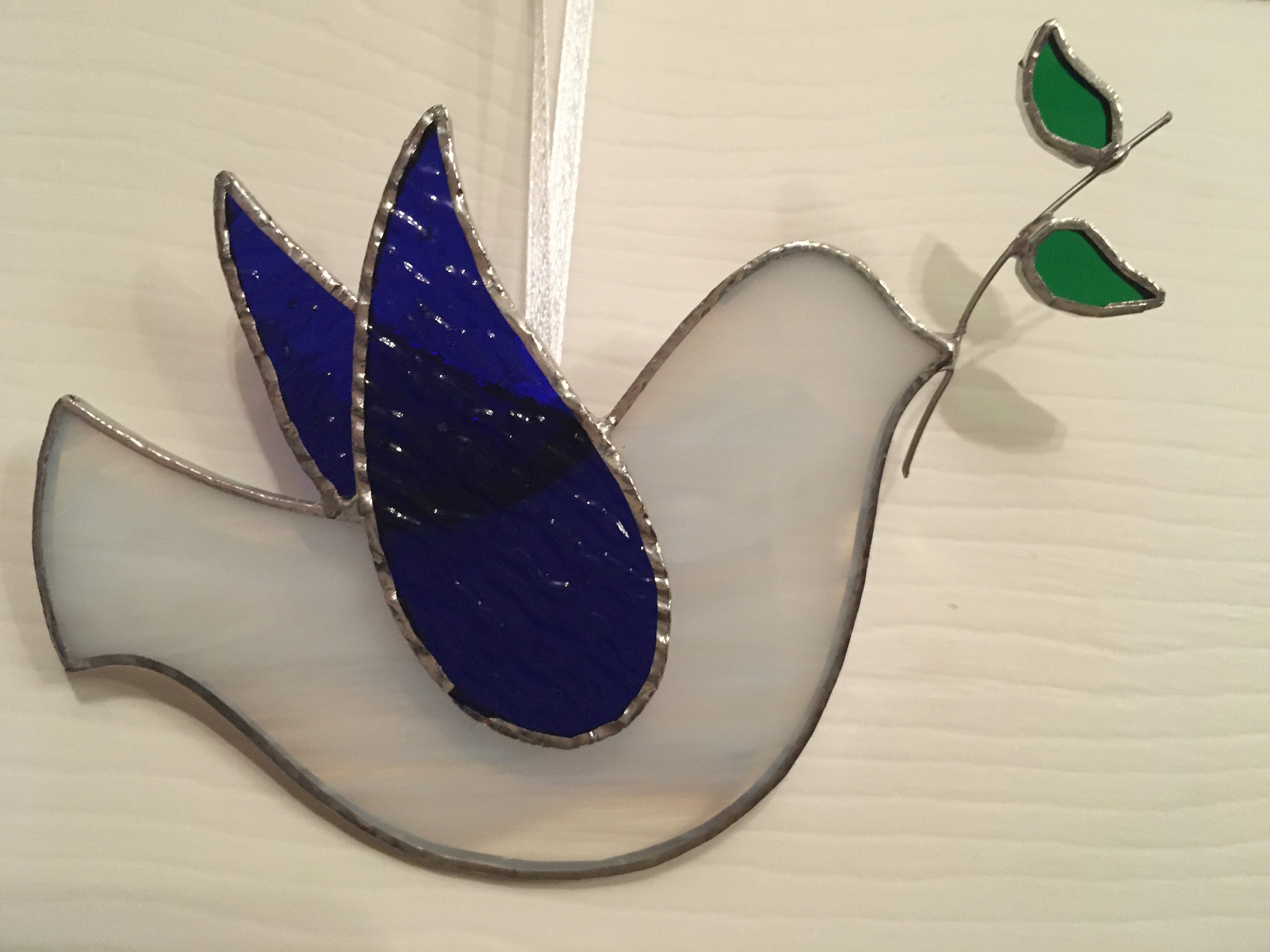 Stained Glass Peace Dove Suncatcher Hanging Decoration Gift Etsy UK