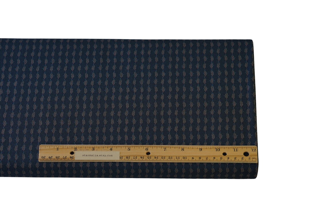 1/2 Yard Blush and Blue Feathered Stripe by Kim Diehl for Etsy