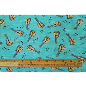 1/2 Yard Tennessee Icons 100% Cotton Fabric, Nashville, Guitars, Country Music