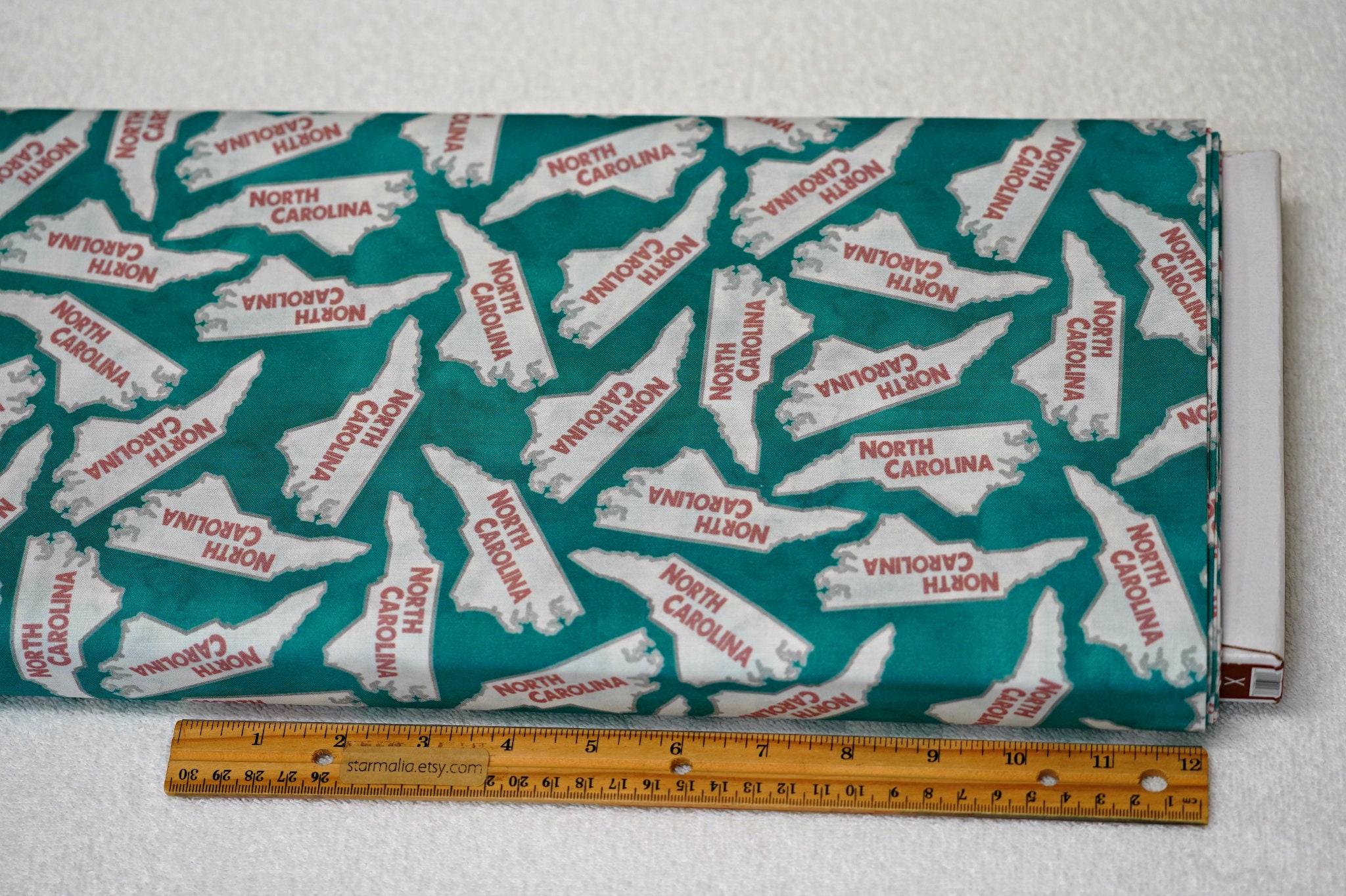 1/2 Yard North Carolina State 100 Cotton Fabric Etsy