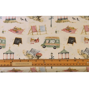 1/2 Yard Ice Cream Social Novelty Fabric 100% Cotton