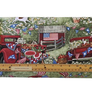 1/2 Yard Patriotic Picnic by Susan Winget 100% Premium Cotton Fabric