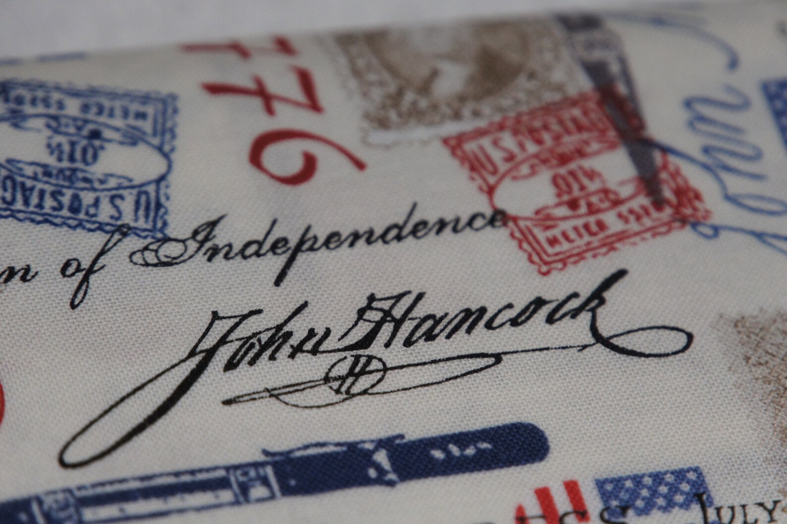 1/4 Yard The Declaration of Independence Patriotic Fabric 100 Etsy