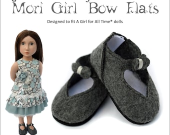 Doll Shoes Sewing Pattern, Mori Girl, Fits A Girl for All Time® Dolls, Digital PDF Instant Download