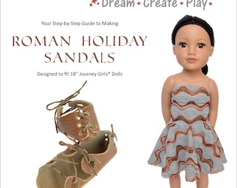 Roman Holiday Sandals for 18 Inch Journey Girls Dolls - PDF