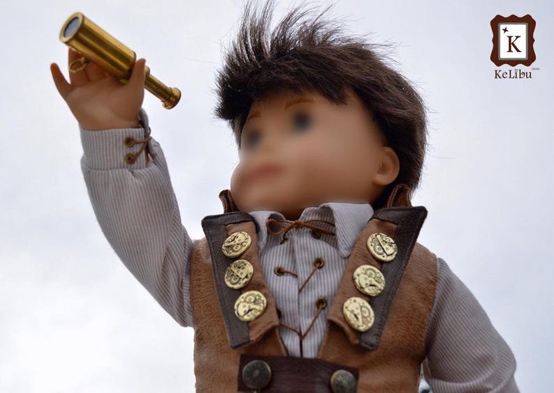 Steampunk Pirate Costume Sewing Pattern, Fits 18 inch Dolls, PDF Pattern Bundle, Digital PDF Instant Download image 7