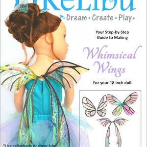 Doll Fairy Wing Pattern, No Sew, Fits 18 Inch Dolls, Digital PDF Instant Download, DIY Fairy Wings