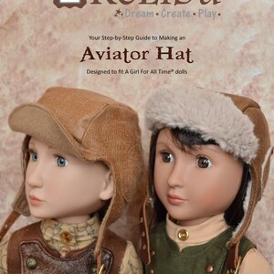 Steampunk Aviator Hat Doll Clothes Sewing Pattern, Fits A Girl For All Time® Dolls, Digital PDF Download