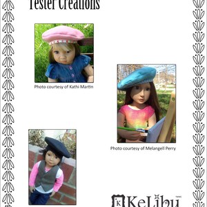 Beret Doll Clothes Pattern for 16 to 20 Inch Sim Dolls PDF image 3