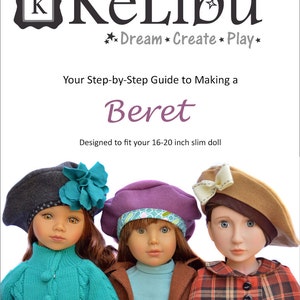 Beret Doll Clothes Pattern for 16 to 20 Inch Sim Dolls PDF image 1