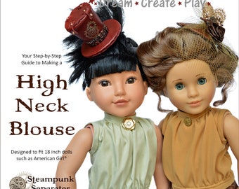 High Neck Blouse for 18 inch dolls