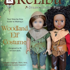 Woodland Elf Costume Sewing Pattern, Fits 18 Inch Dolls, Digital PDF Instant Download