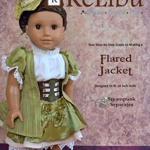 Steampunk Flared Jacket for 18 inch dolls