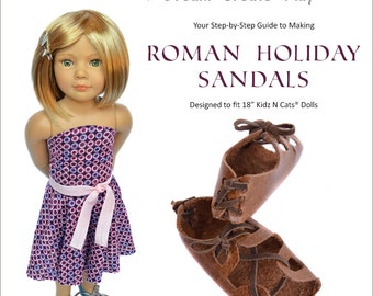 Roman Holiday Sandals for 18 Inch Kidz N' Cats Dolls - PDF