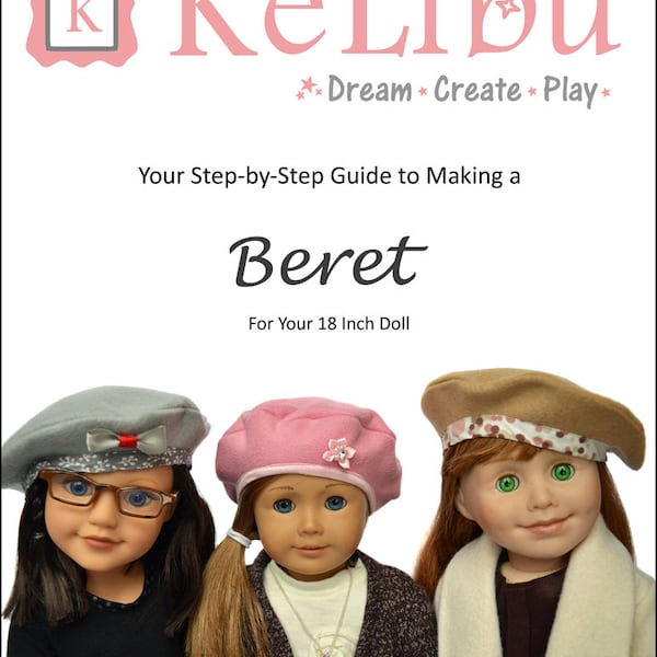 Beret Doll Clothes Pattern for 18 inch American Girl Dolls - PDF