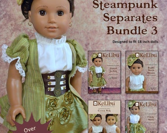 Steampunk Separates 3 Bundle for 18 inch dolls