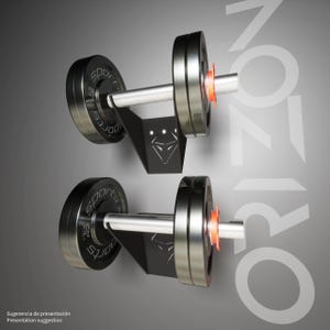 Rack for Dumbbells Steel Wall Mount for Dumbbells – Home Gym Weight Rack (2-piece set) Black Powder-Coated Steel