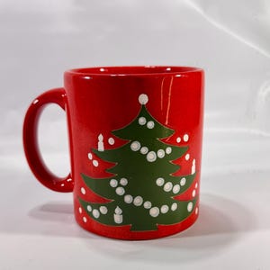 Vintage Waechtersbach Christmas Tree Mug – Red & Green, West Germany, 1970