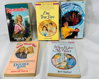 Vintage YA Romance Book Bundle— 1980s Teen Paperbacks Set of 5 | Sweet Valley High, Rhapsody, Roommates Collection