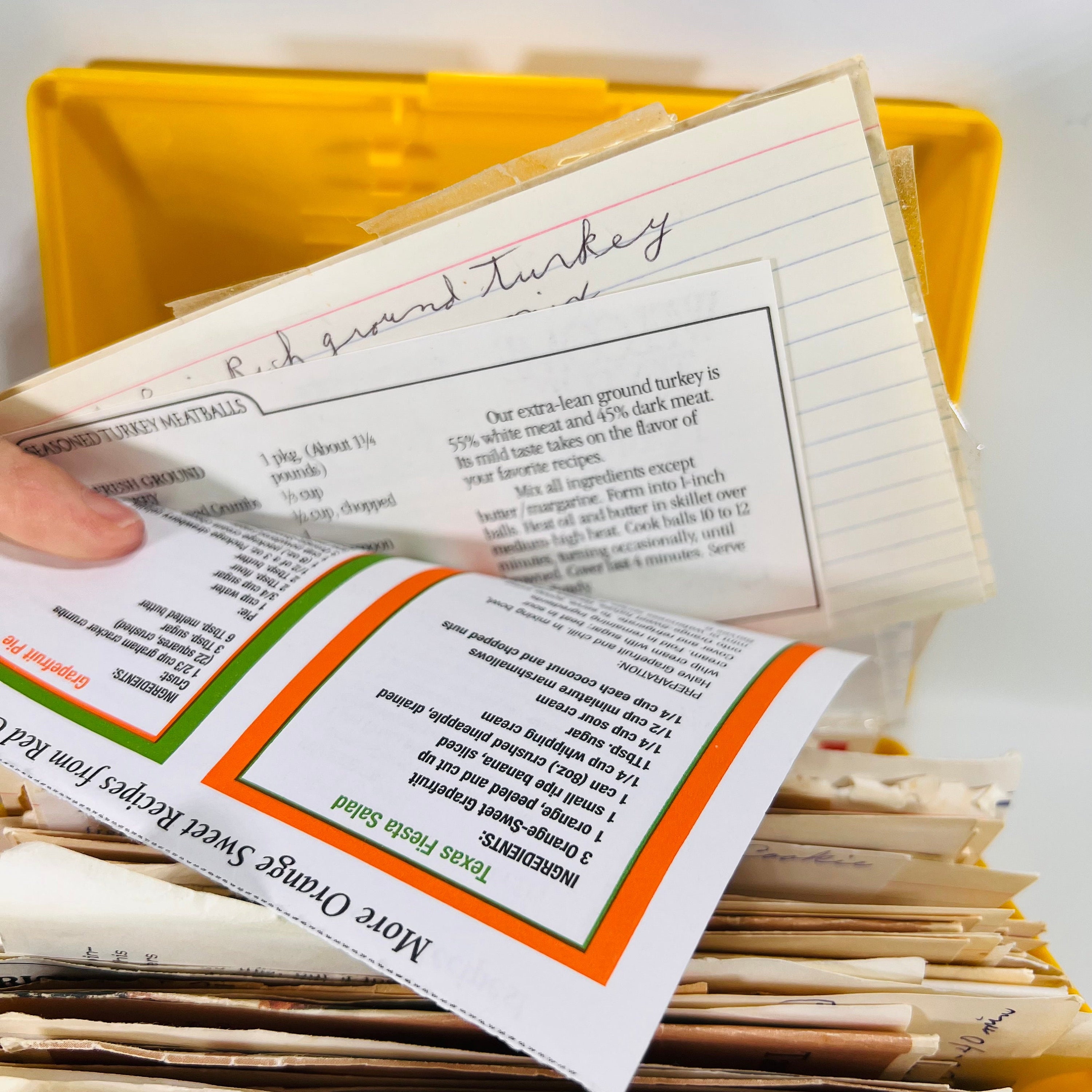 Large Vintage Plastic Recipe Box Packed Full of Handwritten Etsy