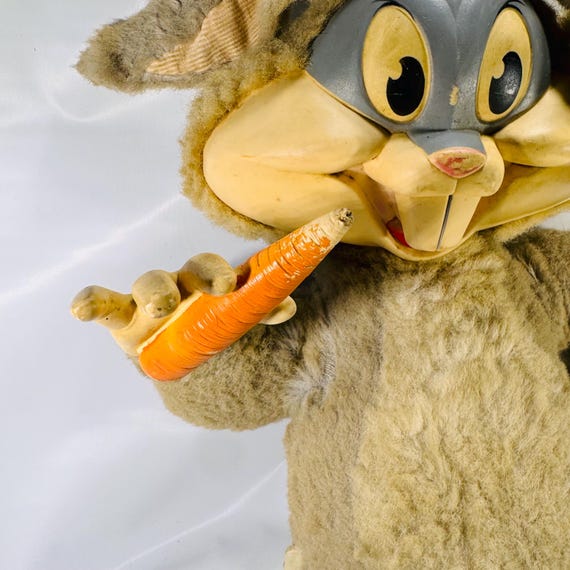 Vintage Mattel Talking Bugs Bunny Plush Toy 1960s – 24-inch Looney