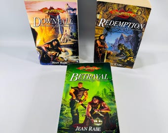 Dragonlance Dhamon Saga Paperback Bundle Jean Rabe Downfall Betrayal Redemption Fantasy Book Set