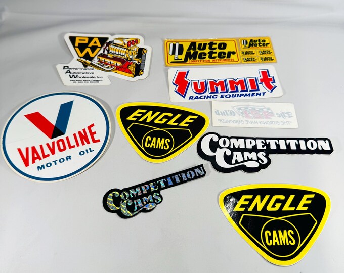 Comp Cams Sticker Summit Racing Vintage Racing Decal Lot – Valvoline, Summit, Engle Cams, Auto Meter ...