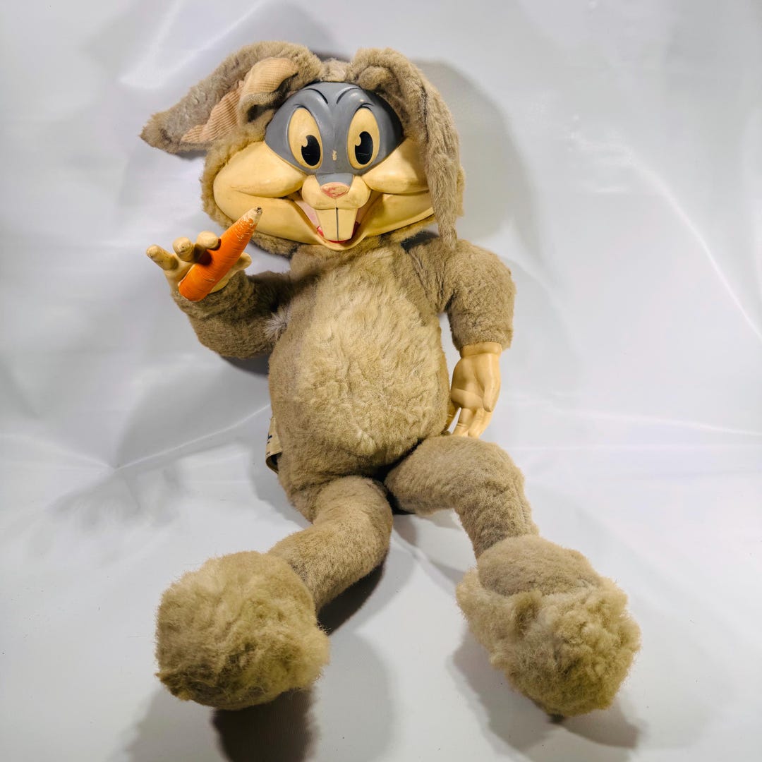 Vintage Mattel Talking Bugs Bunny Plush Toy 1960s – 24-inch