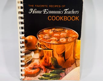 Vintage 1970 Home Economics Teachers Cookbook | 900 Recipes | Spiral-Bound Community Cookbook for Classic American Cooking
