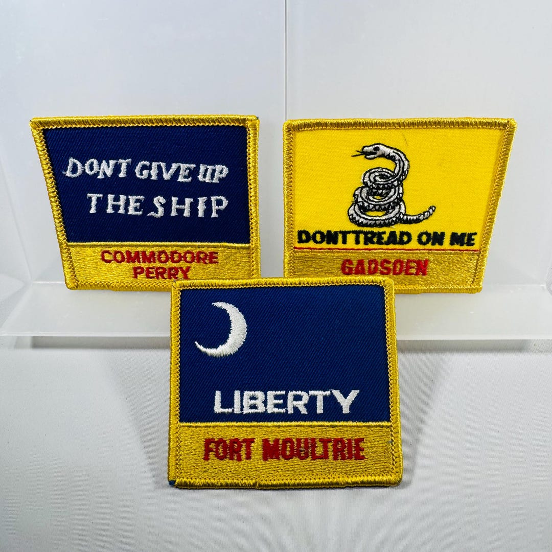 Vintage Historical Flag Patch Set (3) – Gadsden “don’t Tread on Me ...