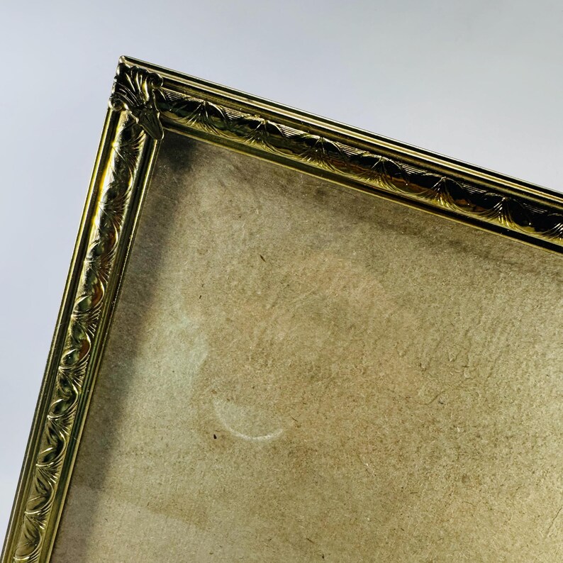 Vintage 1960s 8x10 Ornate Gold Tone Metal Photo Frame W/ Glass ...