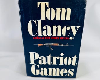 Patriot Games by Tom Clancy 1987 Hardcover Thriller Fiction Vintage Book