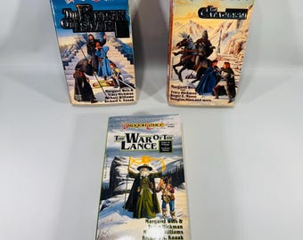 Dragonlance Tales II Trilogy Bundle Vintage TSR Fantasy Paperbacks Margaret Weis Tracy Hickman D&D Gift
