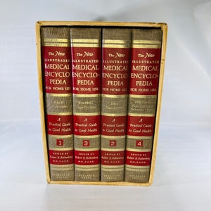 The Vintage New Illustrated Medical Encyclopedia for Home Use Volume One thru Four 1970