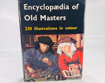 Encyclopaedia of Old Masters by Joachim Fernau | 1958 Thames & Hudson Art History Book | 230 Color Illustrations | Vintage Hardcover