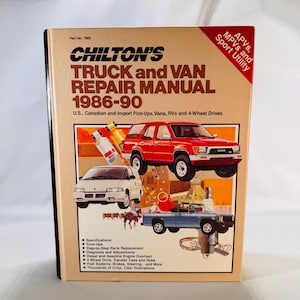 Automotive Repair Manual Chilton Truck and Van 1986–90 Part 7902 Hardcover Illustrated