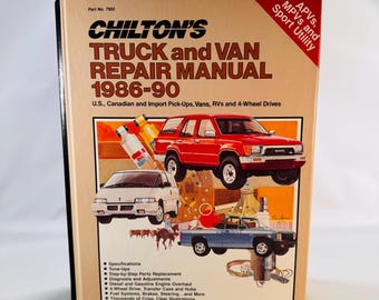 Automotive Repair Manual Chilton Truck and Van 1986–90 Part 7902 Hardcover Illustrated