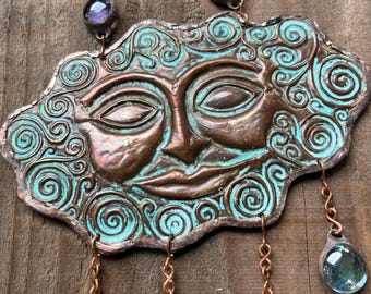 Nube de lluvia en cobre y vidrio