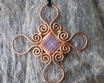 Copper Sun Star con vaso de lavanda