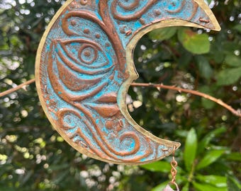 Luna creciente en cobre y latón