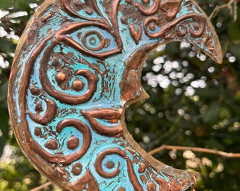 Luna creciente en cobre y latón