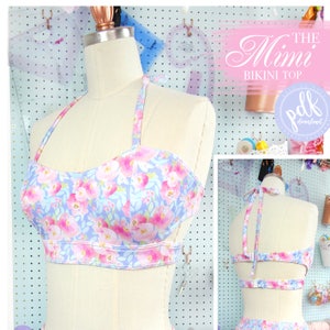 Mimi Bikini top only Sewing Pattern PDF Instant Download Evie la Luve image 2
