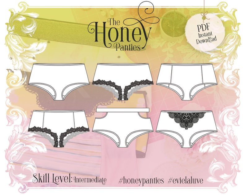 Honey Boyshort Panties Sewing Pattern PDF Instant Download | Etsy