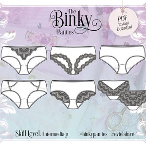 Binky Panties Lingerie Sewing Pattern - PDF Instant Download - Evie la Lùve