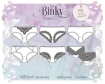 Binky Panties Lingerie Sewing Pattern PDF Instant Download Evie La Lùve 