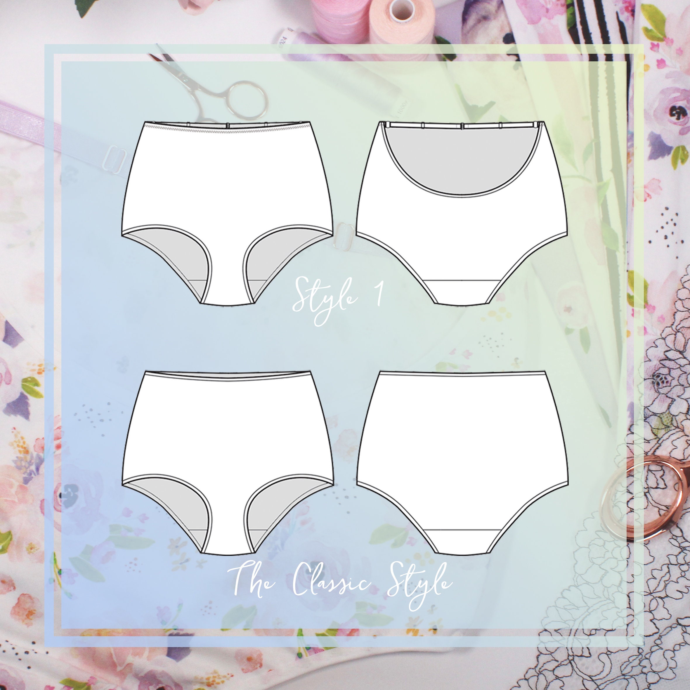 Adaline High Waist Panties Sewing Pattern & Classic High Waist Etsy UK